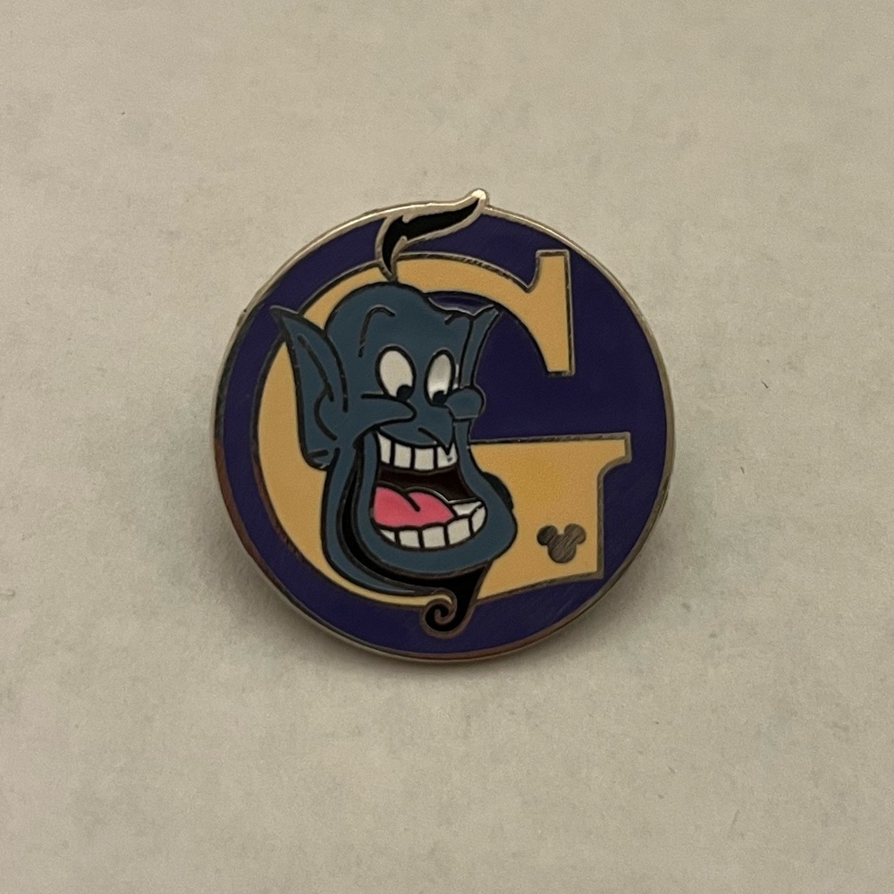 Disney G is for Genie Aladdin Alphabet Letter G Hidden Mickey Pin